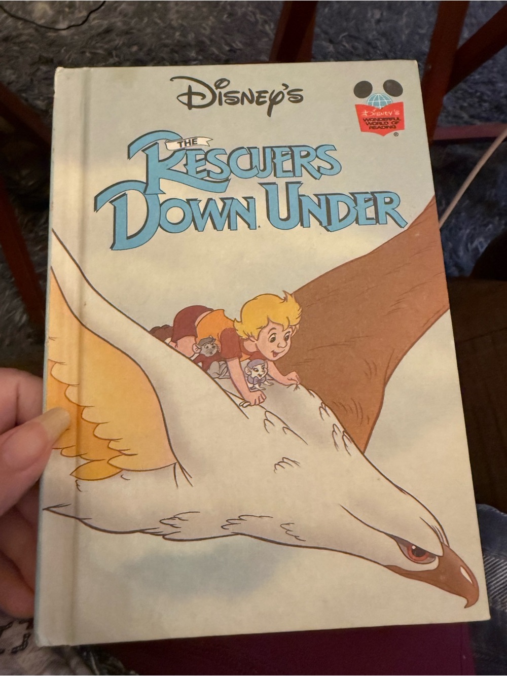 1990s Children’s Hardcover Disney The Rescuers Down Under Book